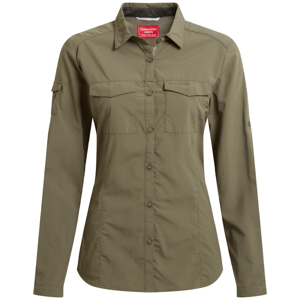 Dámská košile Craghoppers NosiLife Adventure Long Sleeved Shirt III Velikost: XL / Barva: zelená