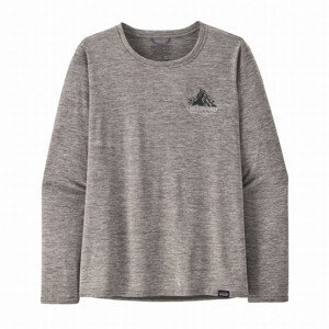Dámské triko Patagonia W's L/S Cap Cool Daily Graphic Shirt - Lands Velikost: XS / Barva: šedá