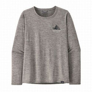 Dámské triko Patagonia W's L/S Cap Cool Daily Graphic Shirt - Lands Velikost: L / Barva: šedá