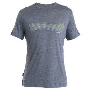 Pánské funkční triko Icebreaker Men Merino 125 Cool-Lite™ Sphere III SS Tee Terrain Lines Velikost: XL / Barva: šedá