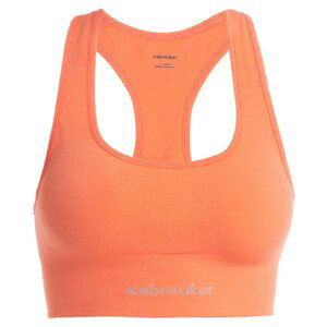 Sportovní podprsenka Icebreaker Women Merino Seamless Active Bra Velikost podprsenky: M / Barva: oranžová