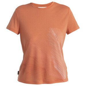 Dámské funkční triko Icebreaker Women Merino Core SS Tee Plume Velikost: S / Barva: oranžová