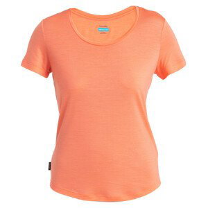 Dámské funkční triko Icebreaker Women Merino 125 Cool-Lite™ Sphere III SS Scoop Tee Velikost: M / Barva: oranžová