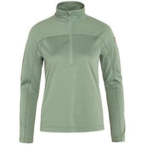 Dámská mikina Fjällräven Abisko Lite Fleece Half Zip W Velikost: S / Barva: světle zelená