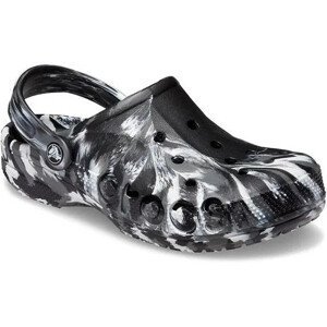 Pantofle Crocs Baya Marbled Clog Velikost bot (EU): 42-43 / Barva: černá/bílá