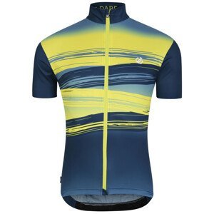 Pánský cyklistický dres Dare 2b AEP Pedal S/S Jersey Velikost: M / Barva: modrá/žlutá
