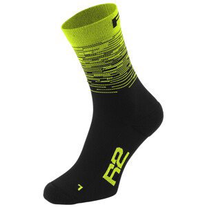 Cyklistické ponožky R2 Race Velikost ponožek: 43-46 / Barva: černá/žlutá