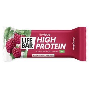Tyčinka Lifefood Lifebar Protein tyčinka malinová BIO 40 g Příchuť: malina / Barva: malinová