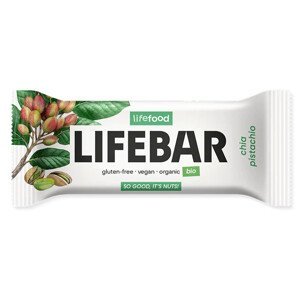 Tyčinka Lifefood Lifebar tyčinka pistáciová s chia RAW BIO 40 g Příchuť: mandle+pistácie s pistáciemi / Barva: hnědá
