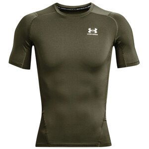 Pánské funkční triko Under Armour HG Armour Comp SS Velikost: M / Barva: tmavě zelená