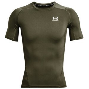 Pánské funkční triko Under Armour HG Armour Comp SS Velikost: XL / Barva: tmavě zelená
