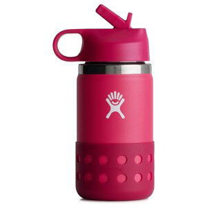 Dětská lahev Hydro Flask Kids Wide Mouth 12 oz Straw Lid/Boot Barva: tmavě červená