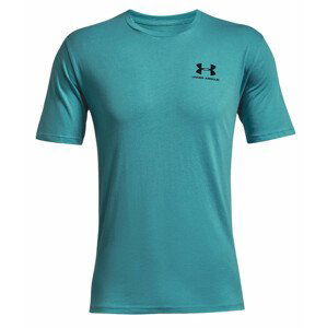 Pánské triko Under Armour Sportstyle Left Chest SS Velikost: M / Barva: tyrkysová