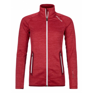Dámská bunda Ortovox Fleece Space Dyed Jacket Velikost: S / Barva: červená