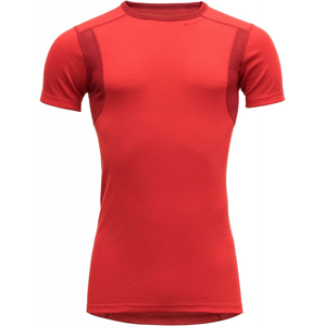Pánské triko Devold Hiking Man T-shirt Velikost: XL / Barva: červená