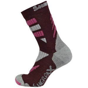 Ponožky Sherpax Kungur VL Velikost ponožek: 39-42 / Barva: černá/červená
