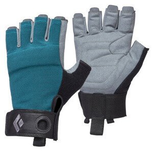 Ferratové rukavice Black Diamond W'S Crag Half-Finger Gloves Velikost rukavic: L / Barva: šedá/zelená