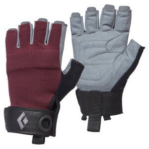 Ferratové rukavice Black Diamond W'S Crag Half-Finger Gloves Velikost rukavic: L / Barva: červená