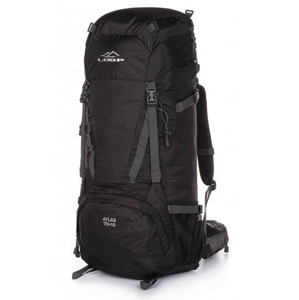 Turistický batoh Loap Atlas 70+10 Barva: černá/šedá