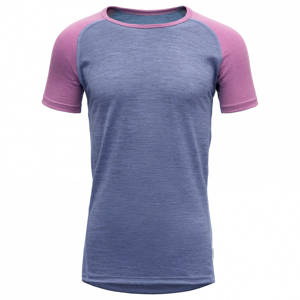 Dětské triko Devold Breeze Junior T-shirt Dětská velikost: 176 / Barva: modrá/šedá