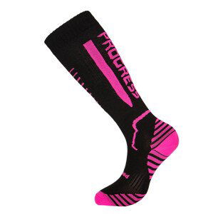 Ponožky Progress P Cox 8UU Compress Velikost ponožek: 43-47 / Barva: černá/růžová