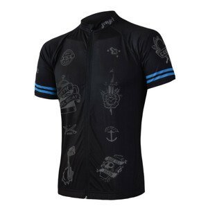 Pánský cyklistický dres Sensor Cyklo Tattoo Velikost: M / Barva: černá