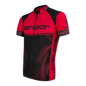 Pánský cyklistický dres Sensor Cyklo Team Up Velikost: M / Barva: černá/červená
