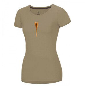 Dámské triko Ocún Classic T Women Velikost: L / Barva: béžová