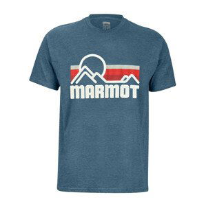 Pánské triko Marmot Coastal Tee SS Velikost: XXL / Barva: modrá