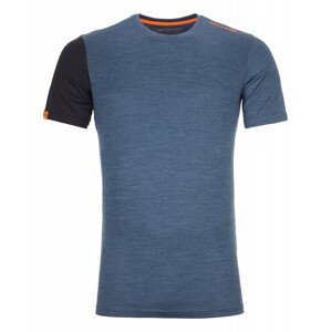 Pánské triko Ortovox 185 Rock'N'Wool Short Sleeve M Velikost: S / Barva: modrá