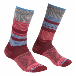 Dámské ponožky Ortovox All Mountain Mid Socks W Velikost ponožek: 39-41 / Barva: červená/modrá