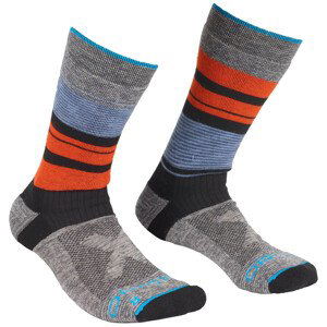 Pánské ponožky Ortovox All Mountain Mid Socks M Velikost ponožek: 39-41 / Barva: modrá/šedá