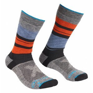 Pánské ponožky Ortovox All Mountain Mid Socks M Velikost ponožek: 45-47 / Barva: modrá/šedá