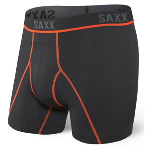 Pánské boxerky Saxx Kinetic HD Boxer Brief Velikost: L / Barva: černá/červená