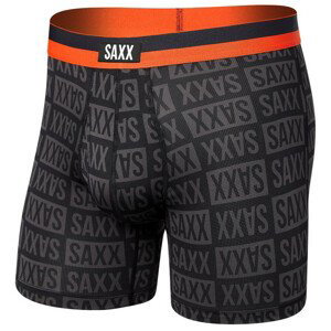 Pánské boxerky Saxx Sport Mesh BB Fly Velikost: M / Barva: černá/oranžová
