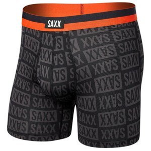 Pánské boxerky Saxx Sport Mesh BB Fly Velikost: L / Barva: černá/oranžová