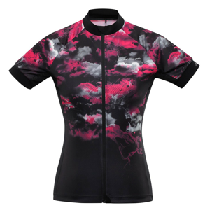 Dámský cyklistický dres Alpine Pro Marka Velikost: XL / Barva: černá/růžová