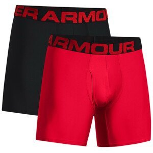 Pánské boxerky Under Armour Tech 6in 2 Pack Velikost: L / Barva: červená/černá