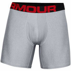 Pánské boxerky Under Armour Tech 6in 2 Pack Velikost: L / Barva: šedá/červená