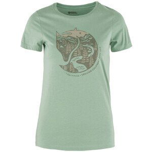 Dámské triko Fjällräven Arctic Fox Print T-shirt W Velikost: M / Barva: zelená