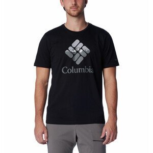 Pánské triko Columbia M Rapid Ridge™ Graphic Tee Velikost: M / Barva: černá/bílá