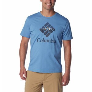 Pánské triko Columbia M Rapid Ridge™ Graphic Tee Velikost: M / Barva: modrá