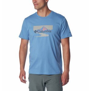 Pánské triko Columbia Path Lake™ Graphic Tee II Velikost: XL / Barva: světle modrá