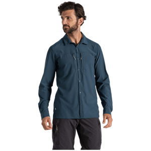 Pánská košile Craghoppers NosiLife Pro Long Sleeved Shirt V Velikost: L / Barva: tmavě modrá