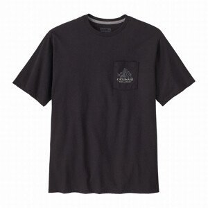 Pánské triko Patagonia M's Chouinard Crest Pocket Responsibili-Tee Velikost: M / Barva: černá