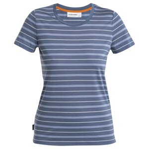 Dámské triko Icebreaker Women Wave SS Tee Stripe Velikost: L / Barva: modrá