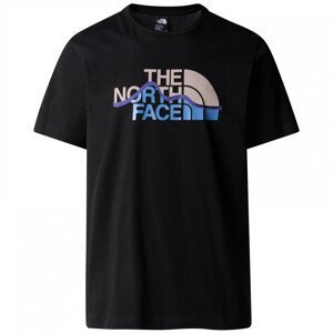 Pánské triko The North Face M S/S Mountain Line Tee Velikost: XXL / Barva: černá