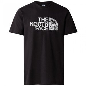 Pánské triko The North Face M S/S Woodcut Dome Tee Velikost: XL / Barva: černá