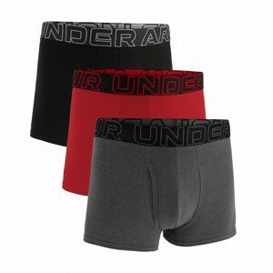 Pánské boxerky Under Armour M UA Perf Cotton 3in Velikost: XL / Barva: šedá/červená