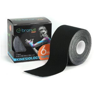 Tejpovací páska BronVit Sport Kinesio Tape classic 5 cm x 6m Barva: černá